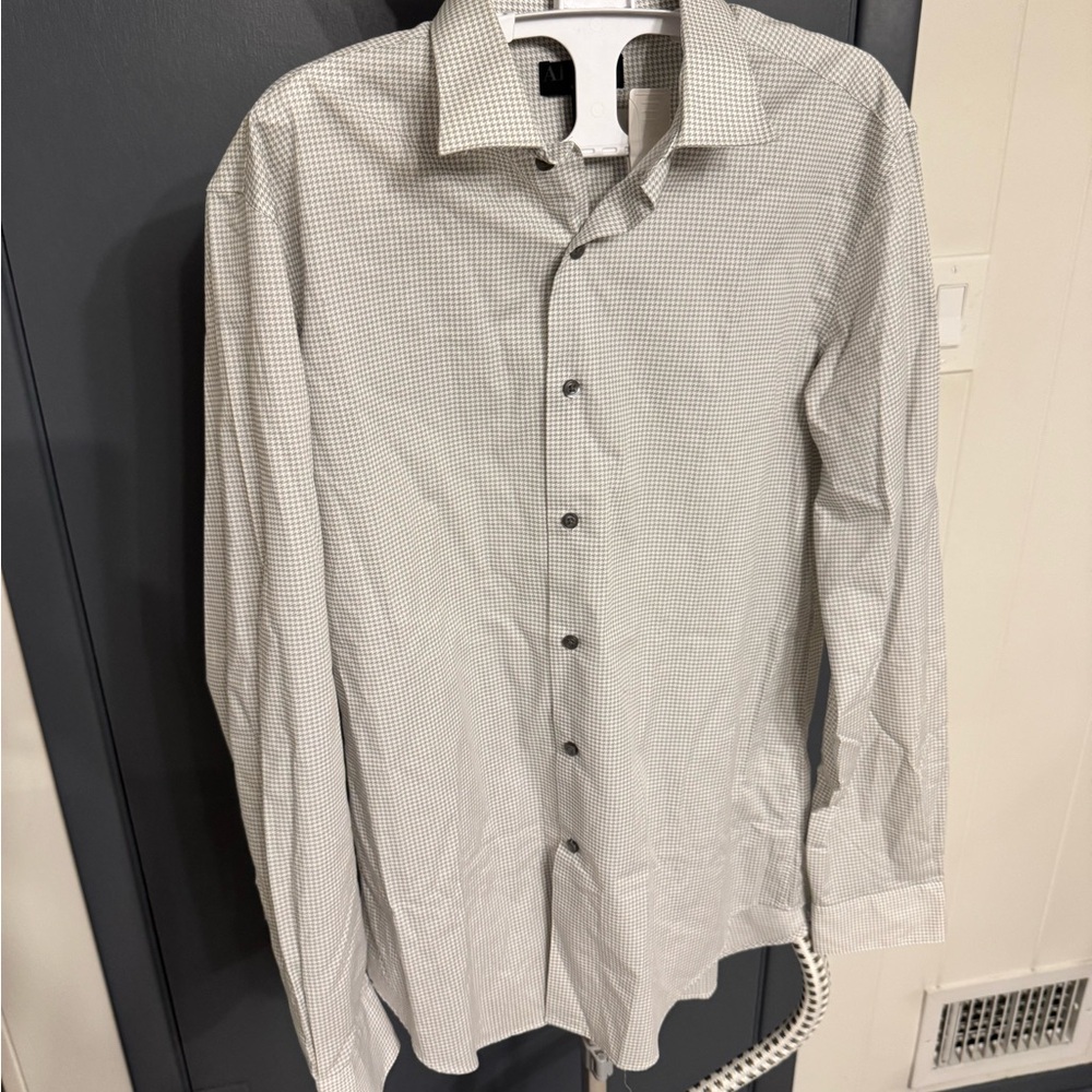 Men's Alfani Gingham Button-Up Shirt